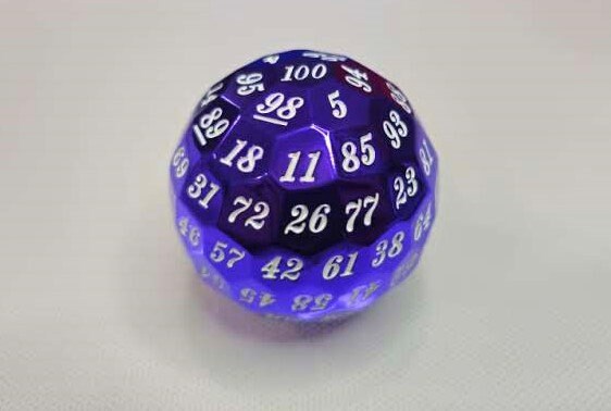 DragonSteel HD D100 Metal Dice (Purple Shiny)