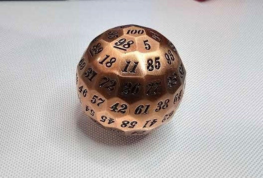 DragonSteel HD D100 Metal Dice  (Copper)