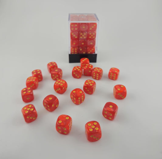 Falentry Dice 36 Piece Block Set (Pearl Red)