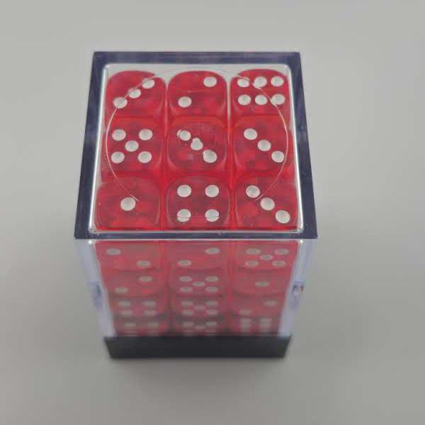 Falentry Dice 36 Piece Block Set (Translucent Red)