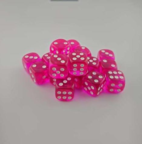 Falentry Dice 36 Piece Block Set (Translucent Dark Pink)