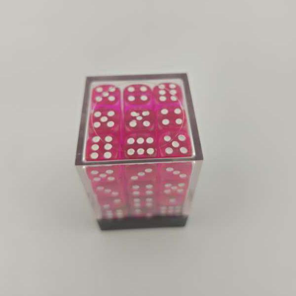 Falentry Dice 36 Piece Block Set (Translucent Dark Pink)