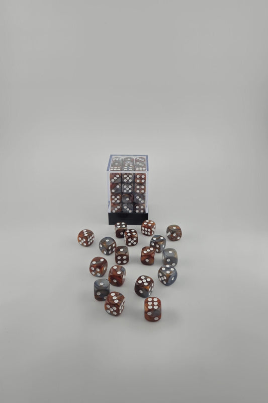 Falentry Dice 36 Piece Block Set (Swirl Gray Brown)