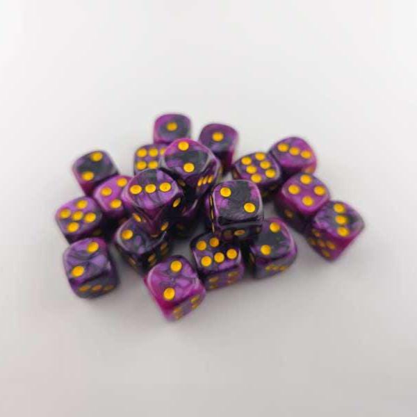 Falentry Dice 36 Piece Block Set (Swirl Purple Black)