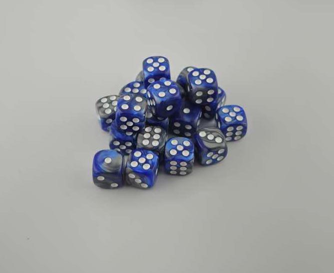 Falentry Dice 36 Piece Block Set (Swirl Blue Gray)