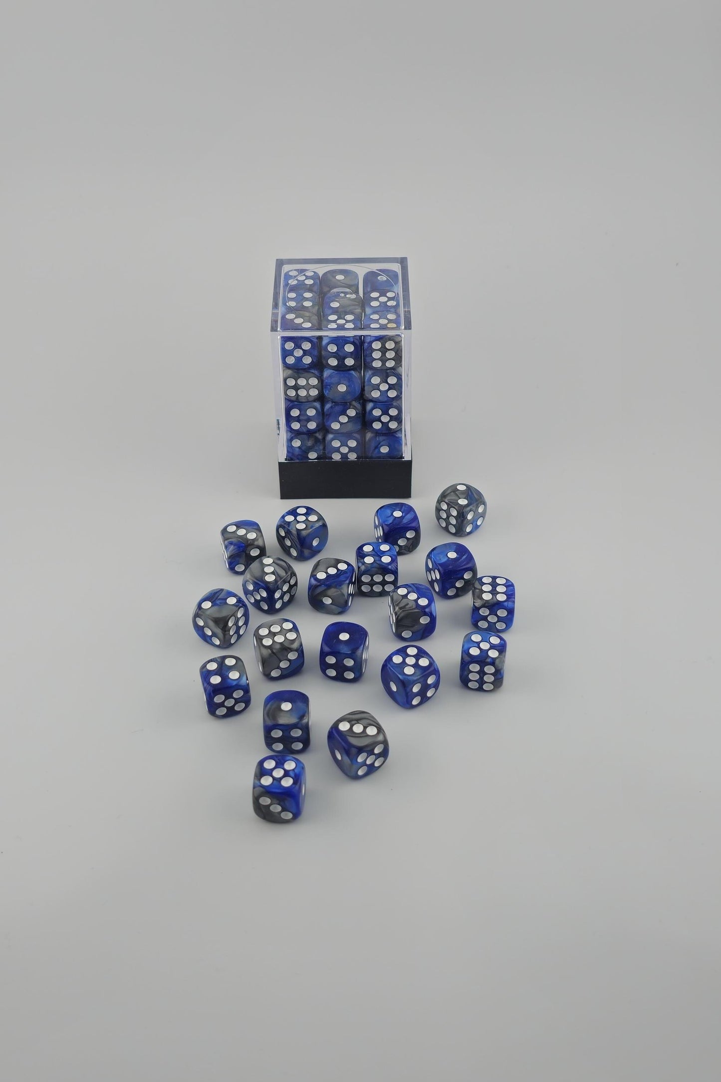 Falentry Dice 36 Piece Block Set (Swirl Blue Gray)