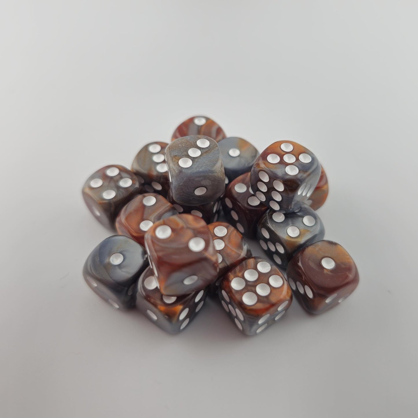 Falentry Dice 36 Piece Block Set (Swirl Gray Brown)