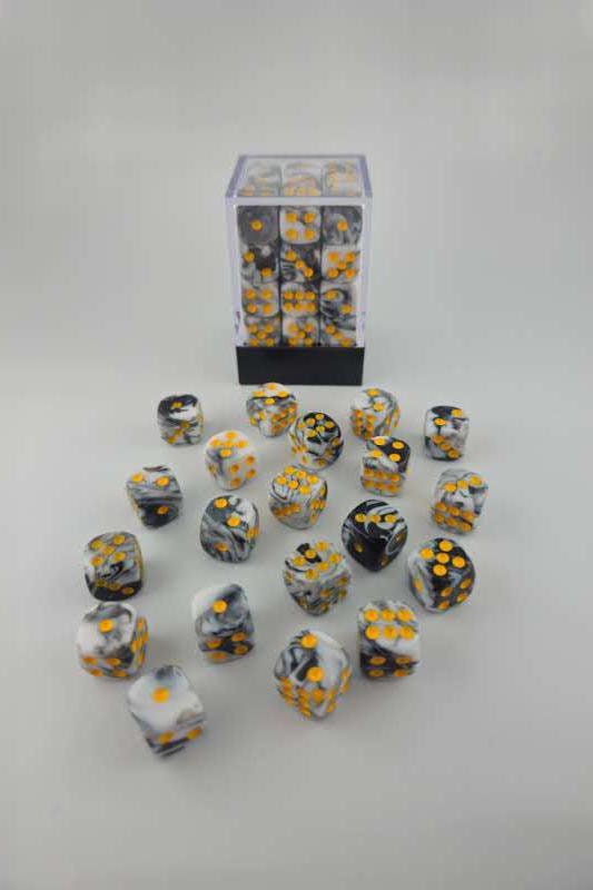 Falentry Dice 36 Piece Block Set (Swirl Black White)