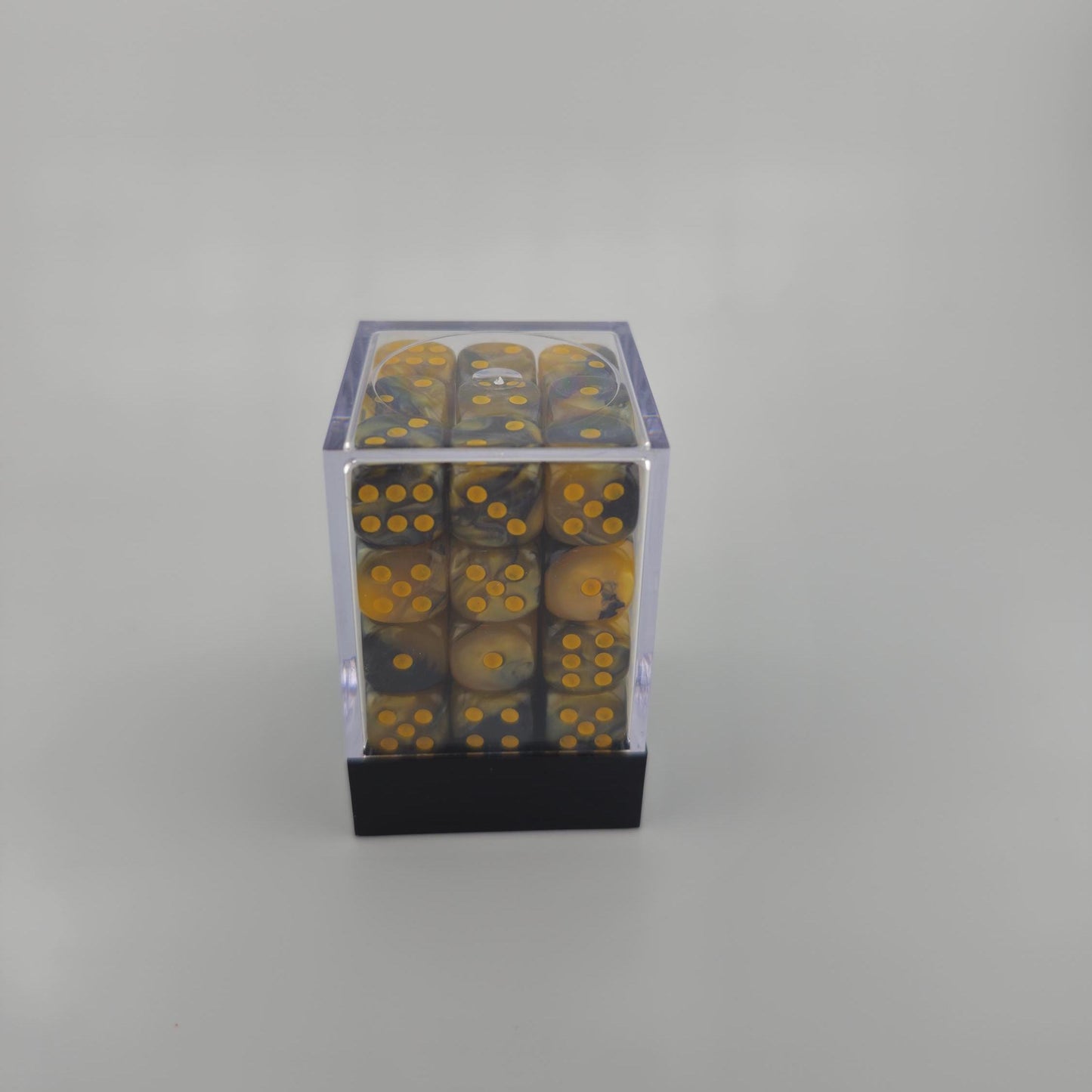 Falentry Dice 36 Piece Block Set (Swirl Gold Black)