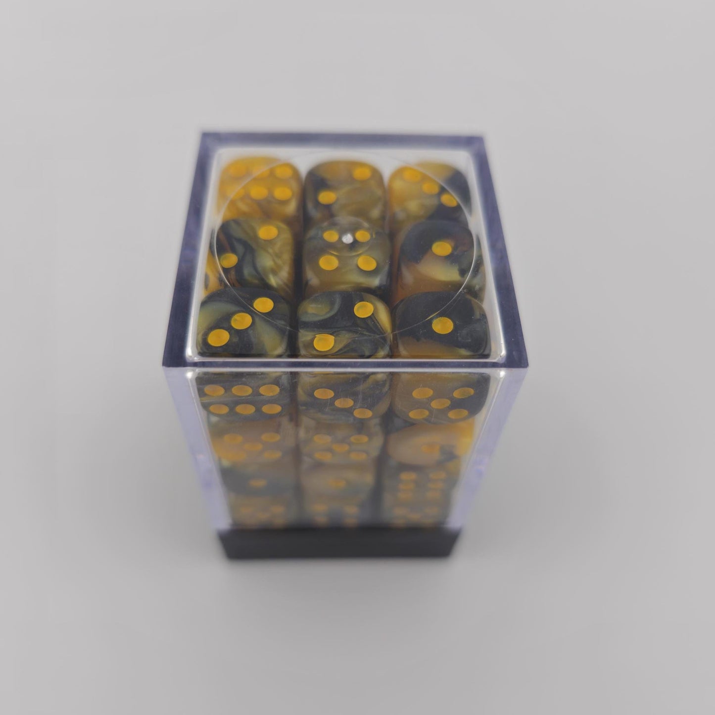 Falentry Dice 36 Piece Block Set (Swirl Gold Black)