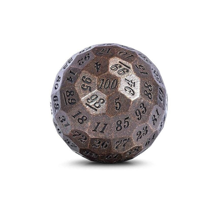 DragonSteel HD D100 Metal Dice  (Ancient Copper)