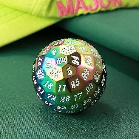 DragonSteel HD D100 Metal Dice  (Rainbow Shiny)