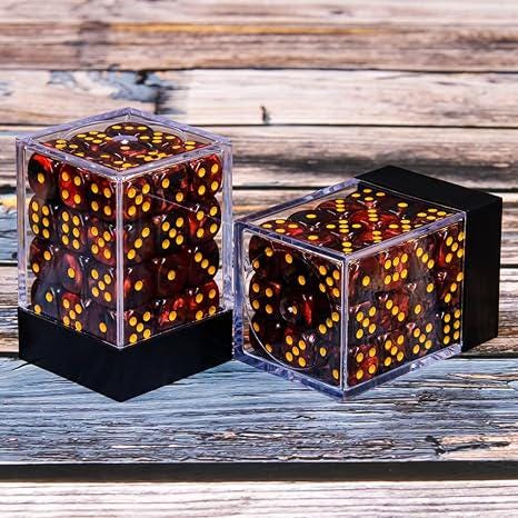 Falentry Dice 36 Piece Block Set (Swirl Red Black)