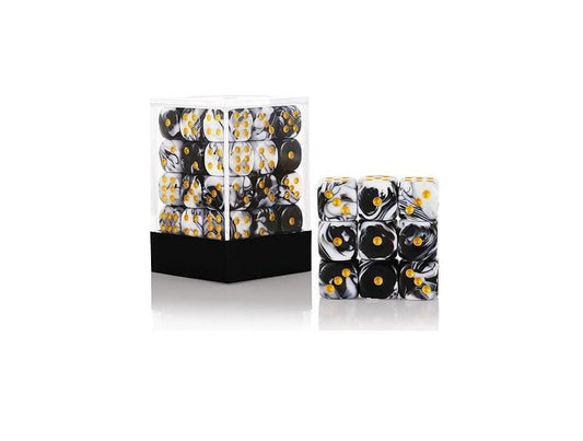 Falentry Dice 36 Piece Block Set (Swirl Black White)