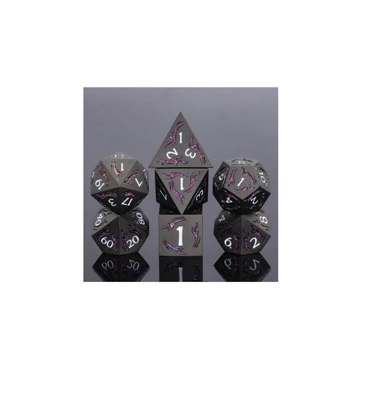 Dagger of the Wind - Magic (Black Dice w/ Purple Dagger Design)