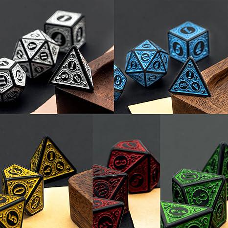 Magic Flame Dice Set - 5 Sets (Yellow, Green, Red, White and Blue)