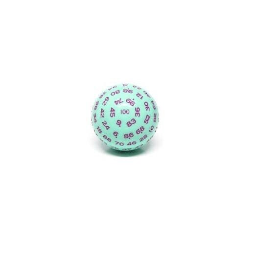 DragonSteel MD D100 Resin Dice (Solid Baby Blue Mint Rose)