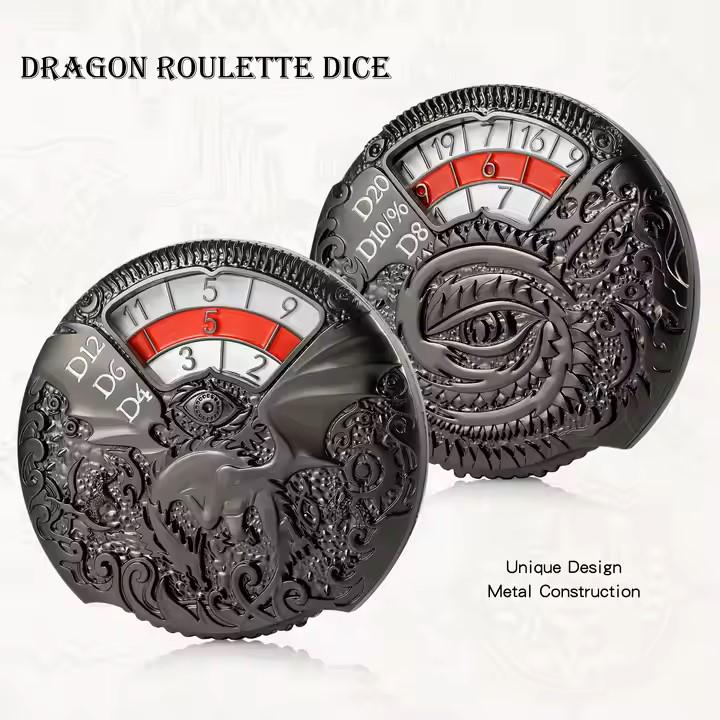 DragonShade 7-in-1 Spinner Dice (Silver)