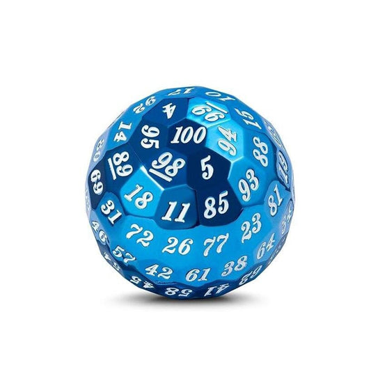 DragonSteel HD D100 Metal Dice  (Blue Shiny)