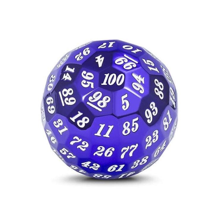 DragonSteel HD D100 Metal Dice (Purple Shiny)