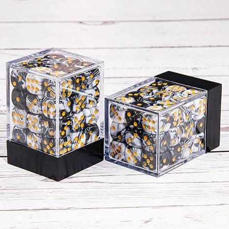 Falentry Dice 36 Piece Block Set (Swirl Black White)