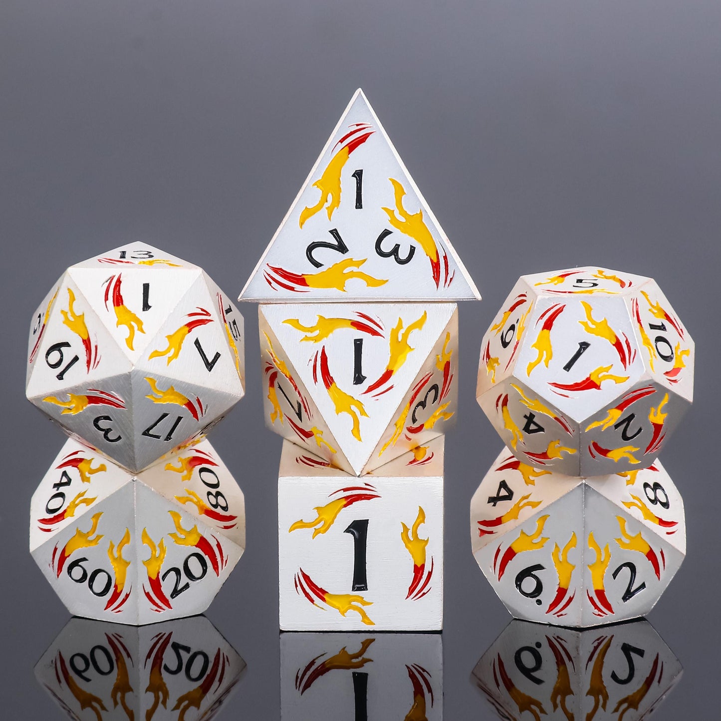 Dagger of the Wind - Sun Blade (Silver Dice w/ Yellow Dagger Design)