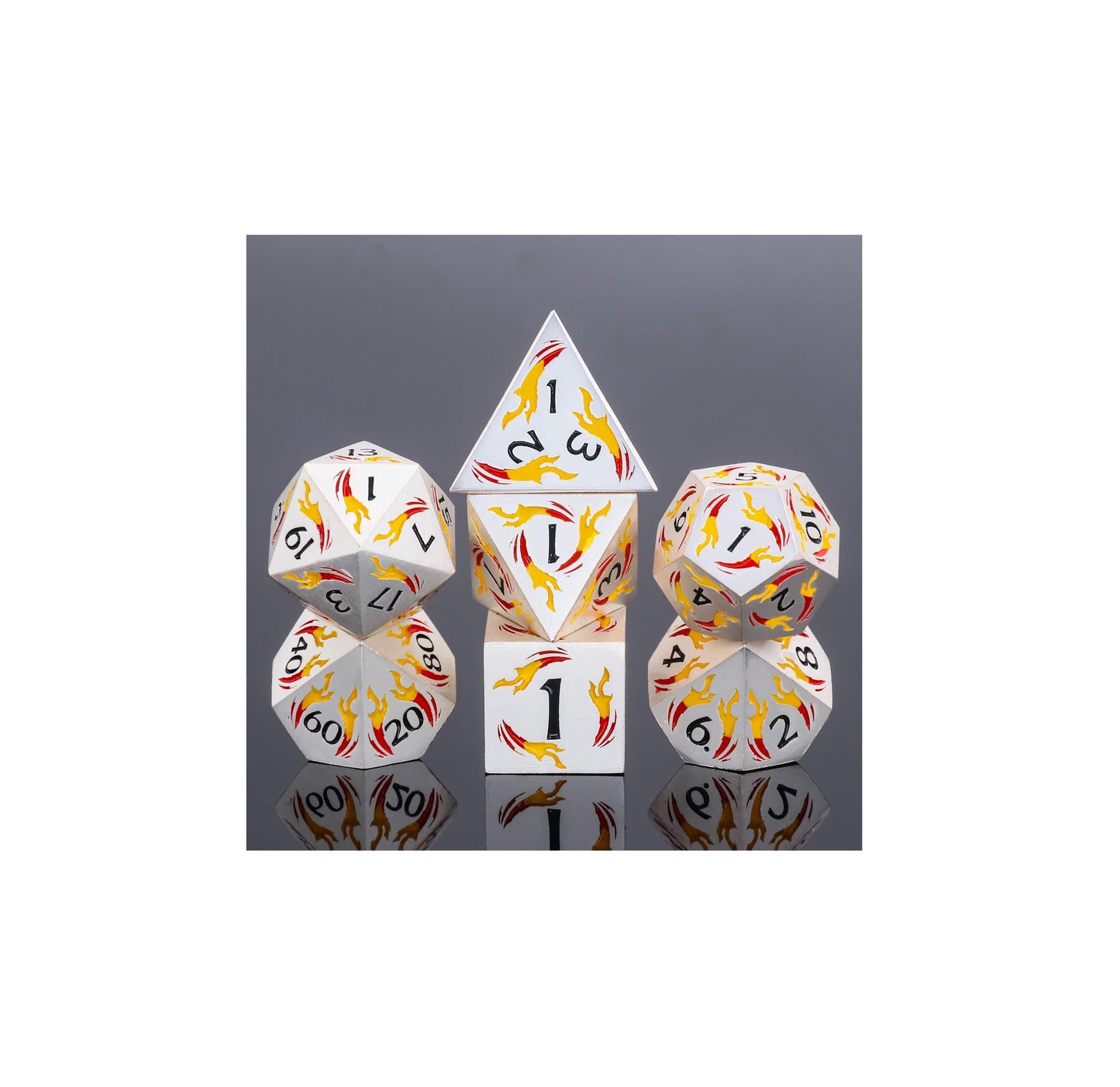 Dagger of the Wind - Sun Blade (Silver Dice w/ Yellow Dagger Design)