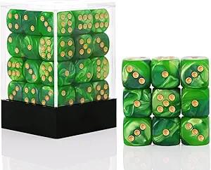 Falentry Dice 36 Piece Block Set (Pearl Green)