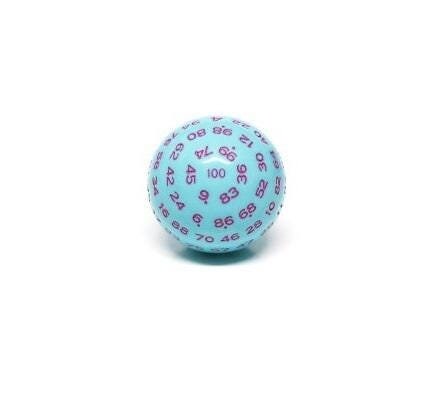 DragonSteel MD D100 Resin Dice (Solid Light Blue Blue Jay)