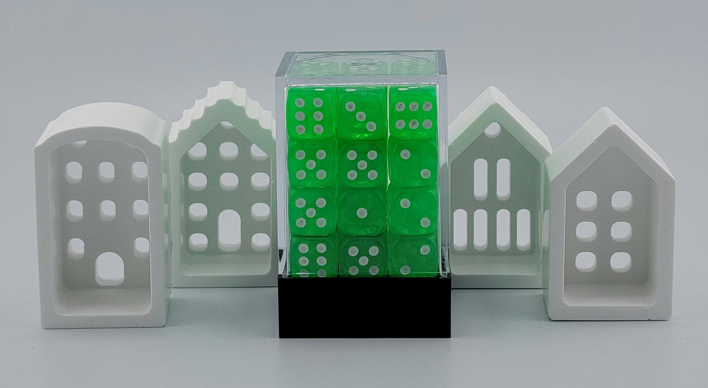 Falentry Dice 36 Piece Block Set (Translucent Green)