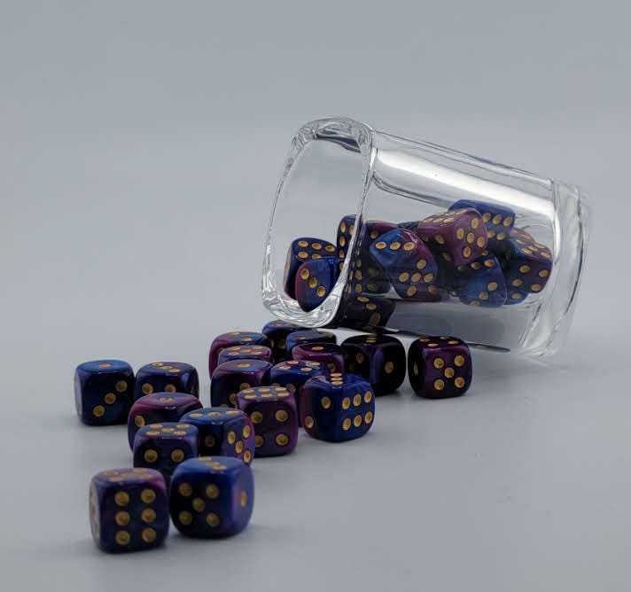 Falentry Dice 36 Piece Block Set (Swirl Pink Blue)