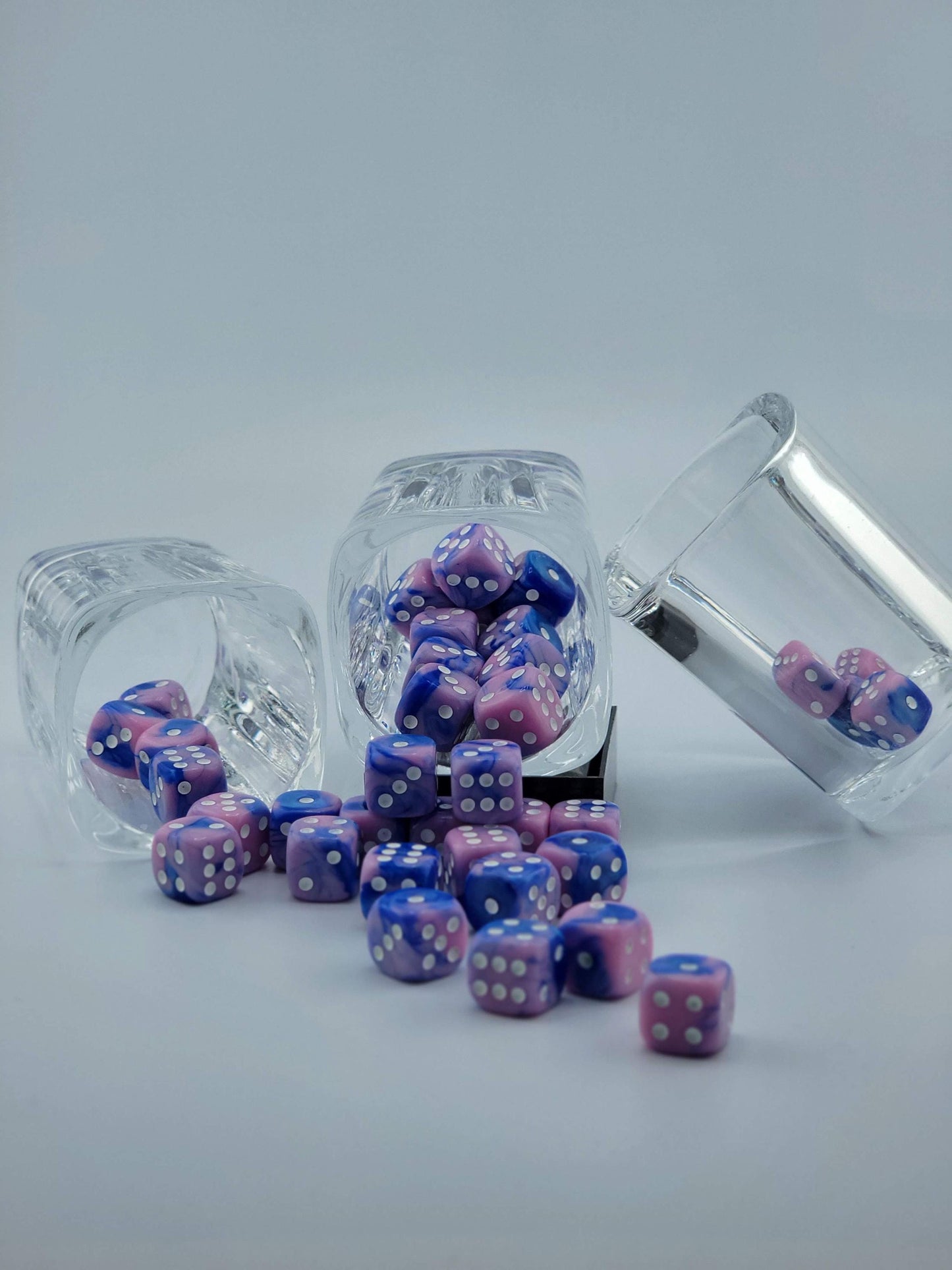 Falentry Dice 36 Piece Block Set (Swirl Pink Blue)